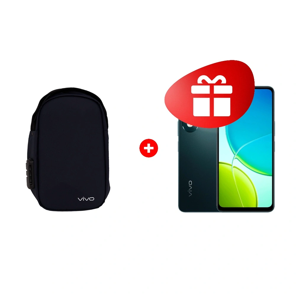 Жиынтық Спортивная ранец-сумка Vivo satchel bag + Смартфоны VIVO Y04 4/256GB Malachite black 