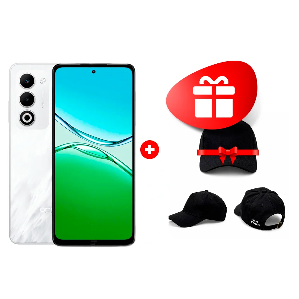 Комплект Смартфон OPPO A5 8/256GB Mist White + Бейсбольная кепка Oppo Reno Choice 