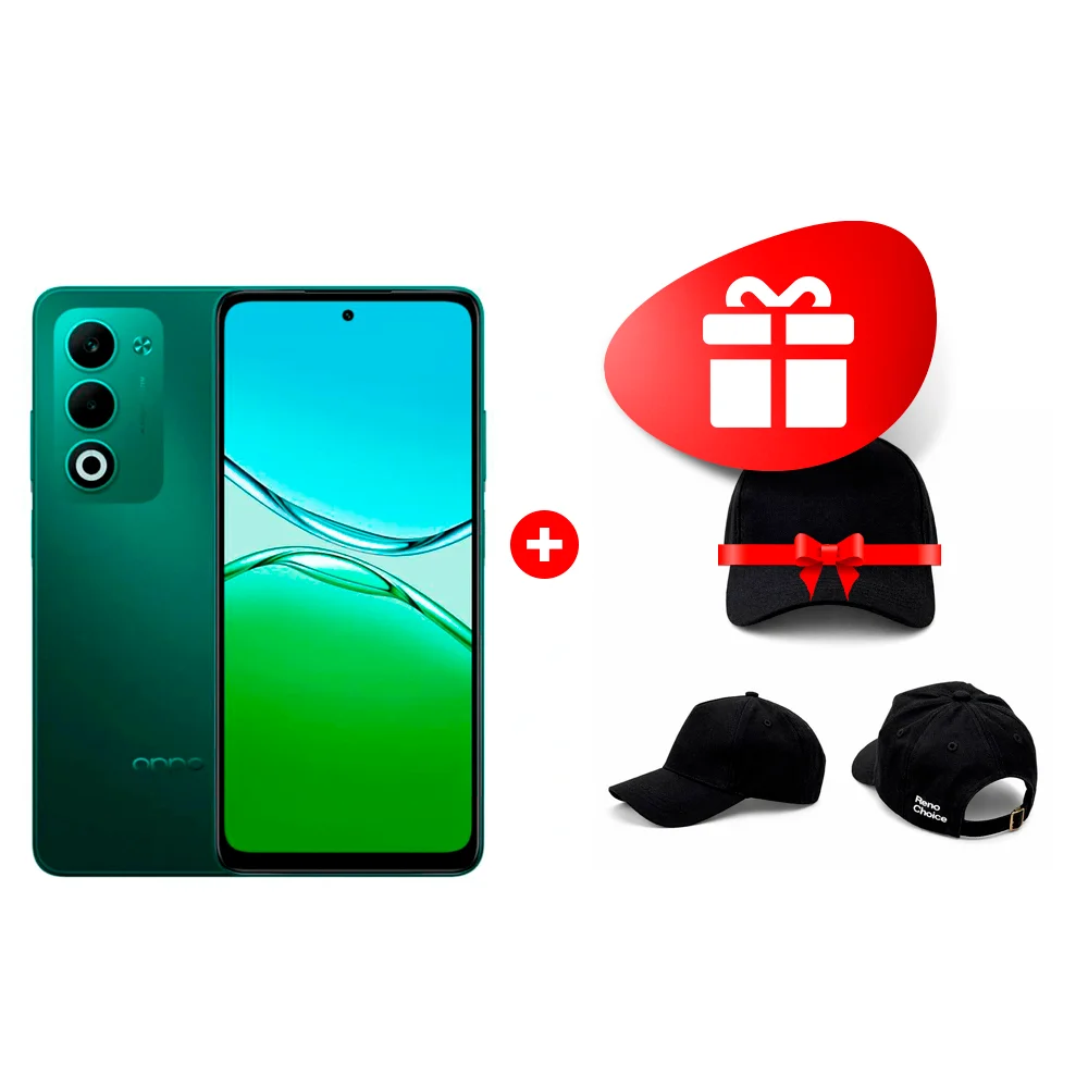 Комплект Смартфон OPPO A5 6/128GB Aurora Green + Бейсбольная кепка Oppo Reno Choice 