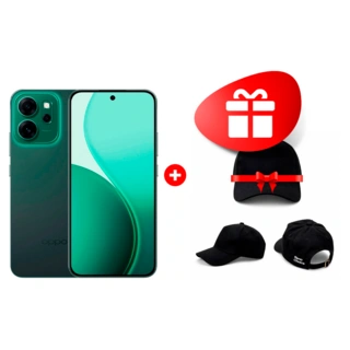 OPPO Reno14F 5G 12/512GB Luminous Green смартфоны жинағы + Oppo Reno Choice бейсболкасы 