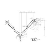 Настольный кронштейн Brateck LDT97-C024 для 2-х мониторов (17"-32") LDT97-C024 - фото 3