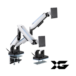 Настольный кронштейн с газлифтом XG MGG-1735D white для 2-х мониторов (17"-35") Белый XG MGG-1735D white