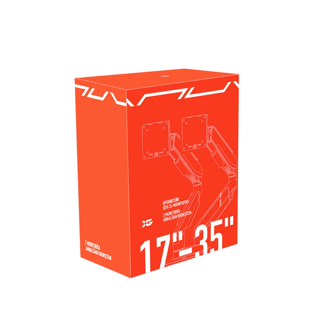 Настольный кронштейн с газлифтом XG MGG-1735D white для 2-х мониторов (17"-35") Белый XG MGG-1735D white - фото 2