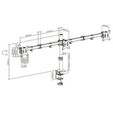 Настольный кронштейн для 3-хмониторов Brateck LDT12-C034N (13"-27") - фото 3