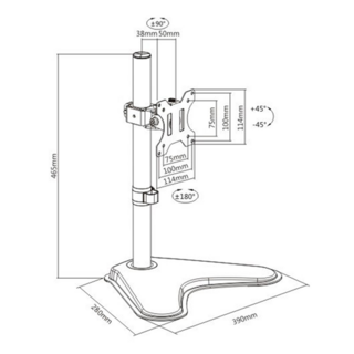 Настольный кронштейн Brateck LDT12-T01 (13"-32")