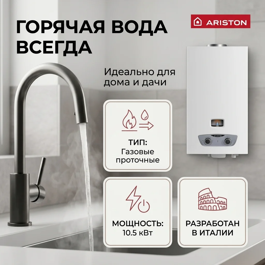 Водонагреватель проточный Ariston FAST R ONM 14 NG RU - фото 7