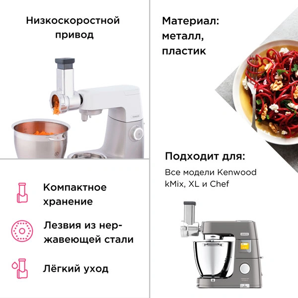 Насадка-терка ломтерезка Kenwood KAX643 Sense - фото 5