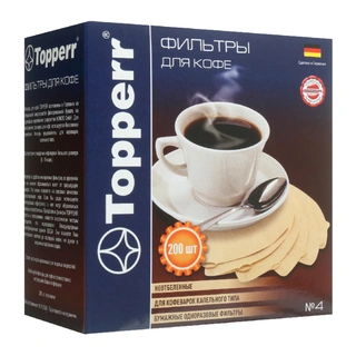 Фильтры для кофе Topperr 3046 №4 (200шт) - фото 2