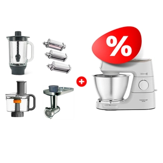 Комплект Кухонная машина Kenwood KVL 65.001 WH + 6 насадок