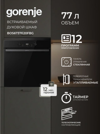 Духовой шкаф Gorenje BOS6737E20FBG - фото 2