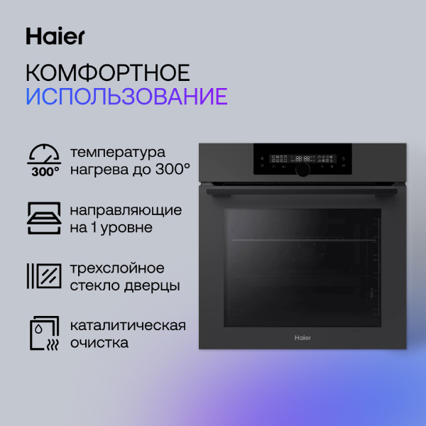Встраиваемый духовой шкаф Haier HOQ-F6QSN3DG - фото 6
