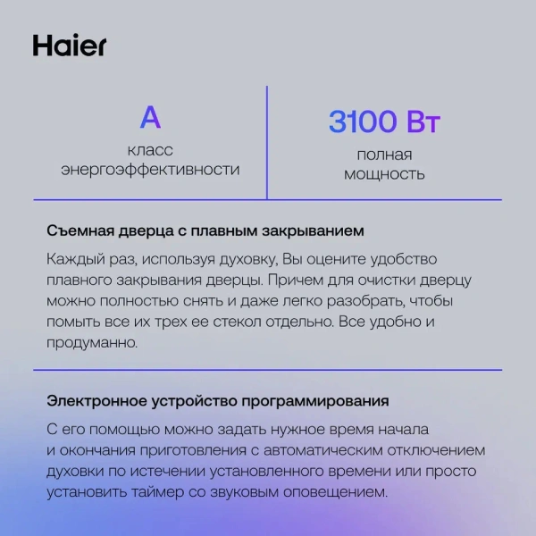 Встраиваемый духовой шкаф Haier HOX-P11CGBX - фото 12