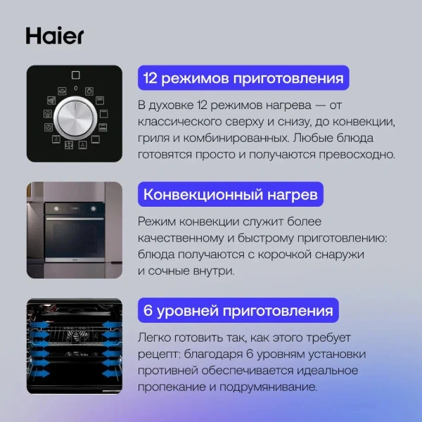 Встраиваемый духовой шкаф Haier HOD-P12CTGB - фото 13