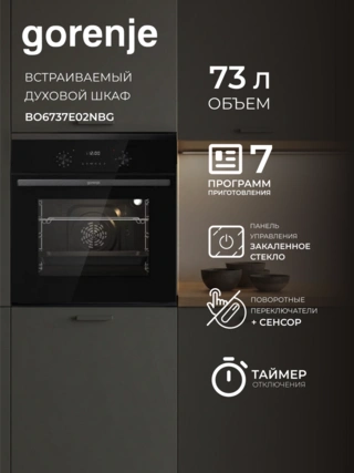 Gorenje кіріктірілген тұмшапеш BO6737E02NBG - фото 2