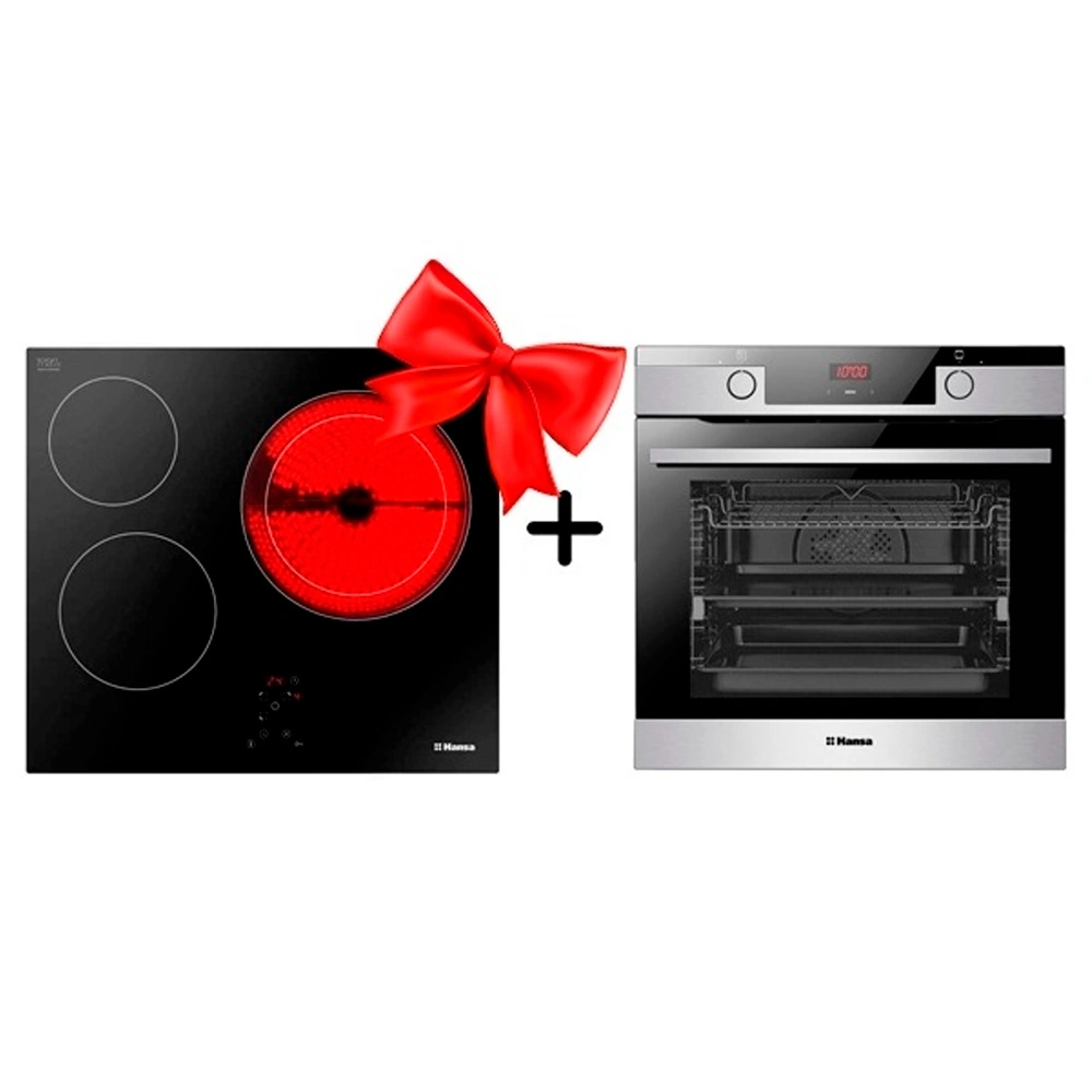 Комплект Встраиваемый духовой шкаф Hansa BOEIS694097 + Электрическая варочная поверхность Hansa BHC66206 