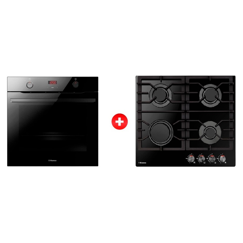 Комплект Встраиваемый духовой шкаф Hansa BOES684633 + Газовая варочная поверхность Hansa BHKS610301 
