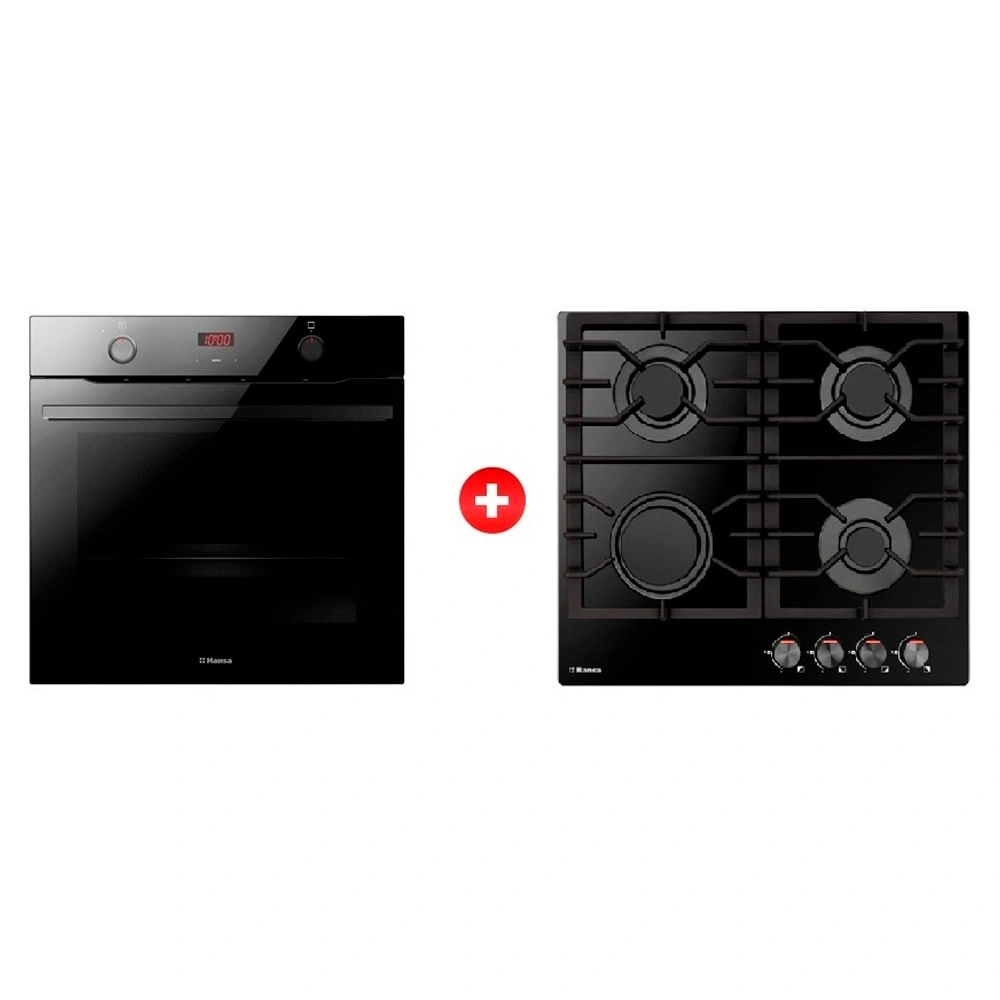 Жиынтық Встраиваемый духовой шкаф Hansa BOES684633 + Hansa газ пісіру беті BHKS610301 