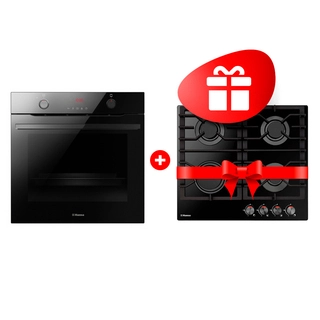 Комплект Встраиваемый духовой шкаф Hansa BOEBS696677 + Газовая варочная поверхность Hansa BHKS610301 