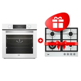 Жиынтық Встраиваемый духовой шкаф Beko BBIE18300W + Газовая варочная поверхность Beko HIAW 64225 SW 