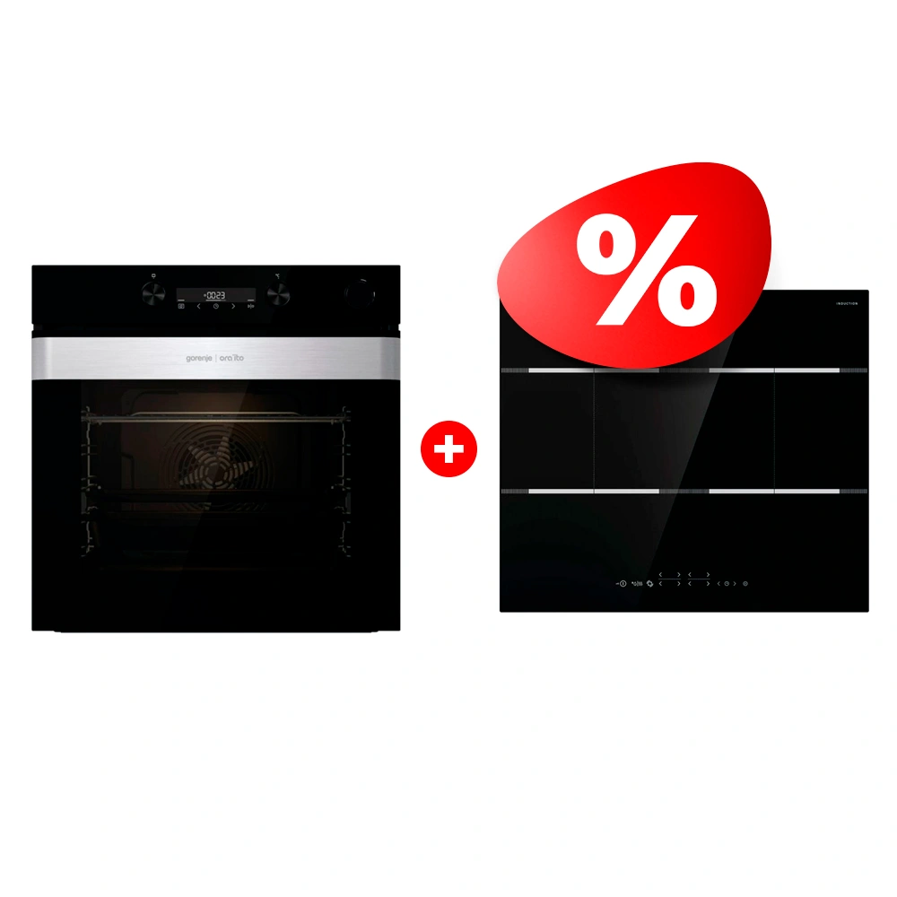 Комплект Встраиваемый духовой шкаф Gorenje BSA6737ORAB + Индукционная варочная поверхность Gorenje IT646ORAB 