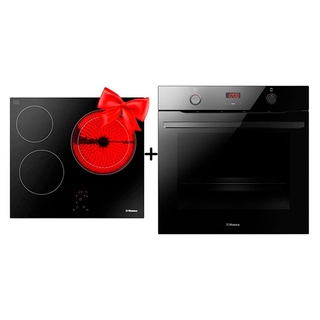 Комплект Встраиваемый духовой шкаф Hansa BOES684633 + Электрическая варочная поверхность Hansa BHC66206 