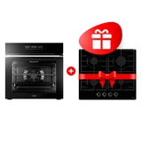 Комплект Встраиваемый духовой шкаф Haier HOQ-F5AAGB + Газовая варочная поверхность Haier HHX-G64CNB 