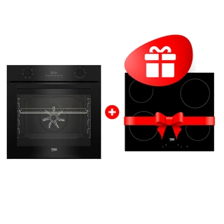 Комплект Встраиваемый духовой шкаф Beko BBIE17300B + Электрическая варочная поверхность Beko HIC 64400 E 