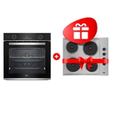 Комплект Встраиваемый духовой шкаф Beko BBIS13300XMSE + Электрическая варочная поверхность Beko HIGE 64100X 