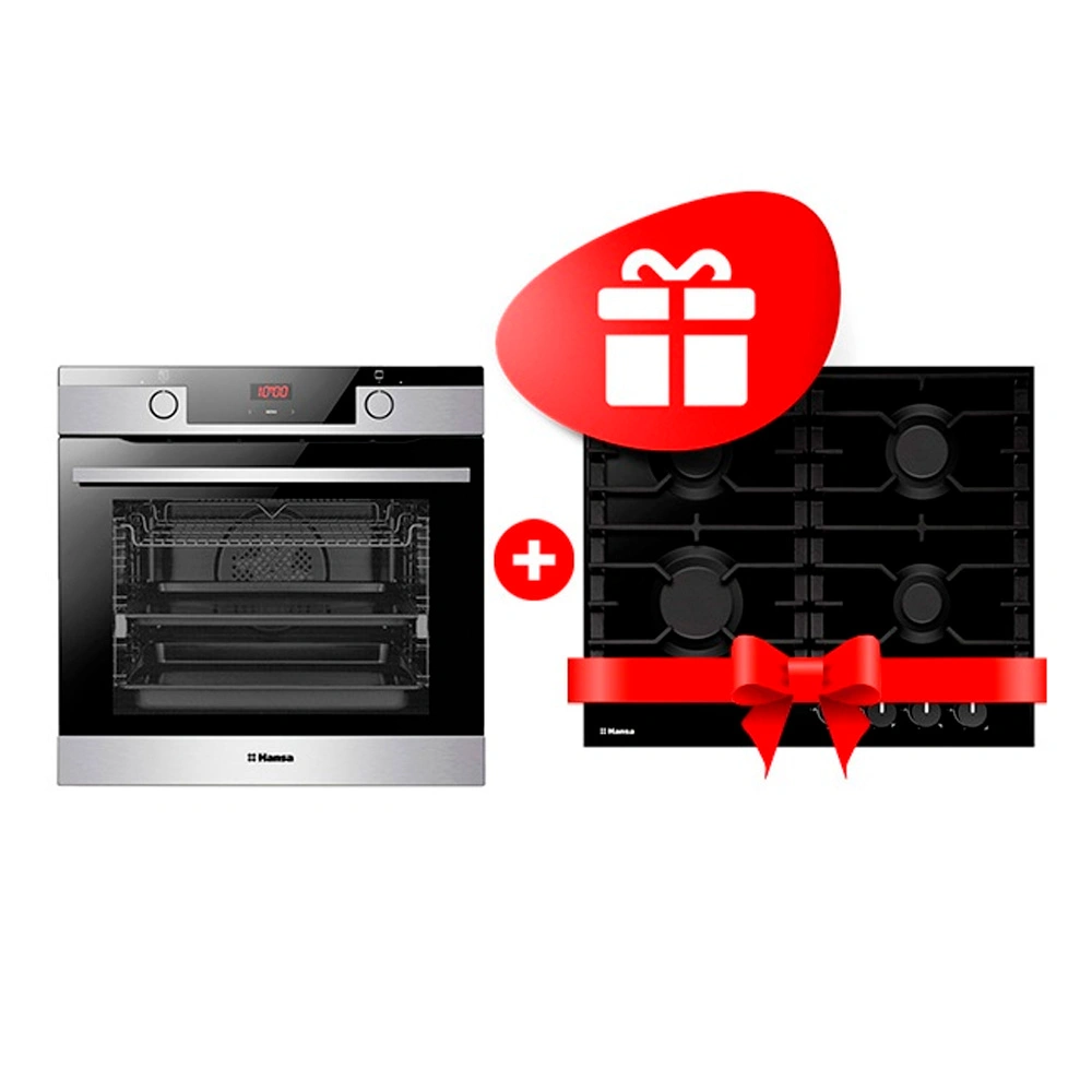 Жиынтық Hansa кіріктірілген тұмшапеш BOEIS694097 + Hansa газ пісіру беті BHGS630301 