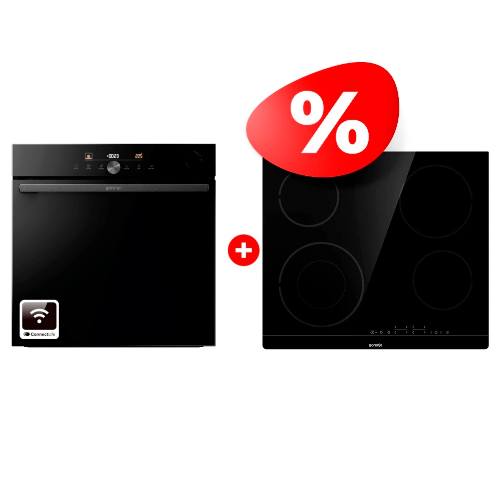 Жиынтық Встраиваемый духовой шкаф Gorenje BPSA6747DGWI + Gorenje электр пісіру беті ECT644BSC 