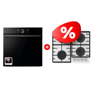 Жиынтық Встраиваемый духовой шкаф Gorenje BPSA6747DGWI + Gorenje газды пісіру беті GT642AXW 