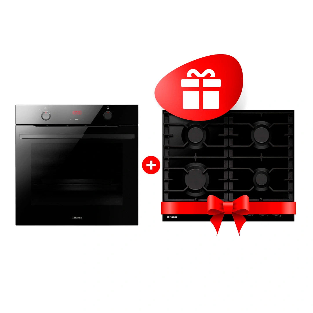 Комплект Встраиваемый духовой шкаф Hansa BOESS694655 + Газовая варочная поверхность Hansa BHGS630301 