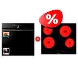 Жиынтық Gorenje кіріктірілетін электр пеші GO66E PIZZA350C + Gorenje шыны керамикалық плита ECT64BSCE 