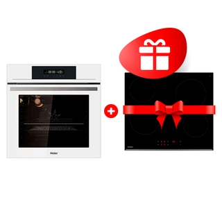 Жиынтық Haier кіріктірілетін тұмша шкафы HOX-FP3AWB + Haier шыны керамикалық плитасы HHY-C64RVB 