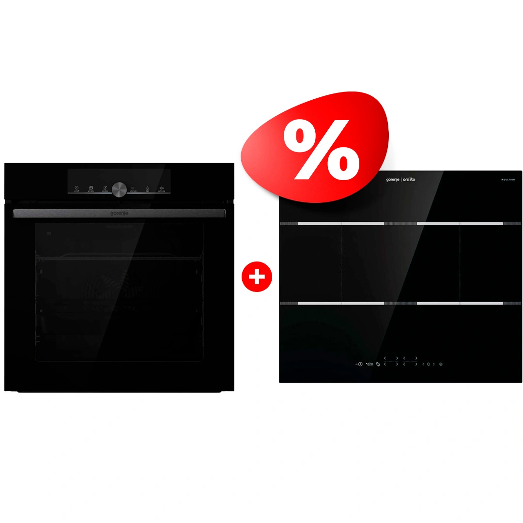 Комплект Встраиваемый духовой шкаф Gorenje + Индукционная варочная поверхность Gorenje BOS6747A01BG + IT646ORAB