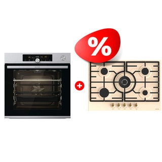 Комплект Встраиваемый духовой шкаф Gorenje + Газовая варочная поверхность Gorenje BSA6747A04X + GW7C51CLI