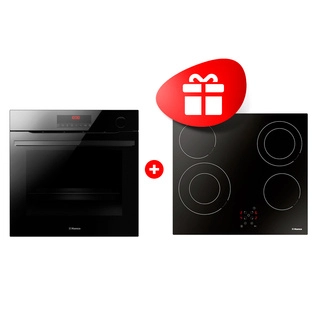 Комплект Встраиваемый духовой шкаф Hansa BOEB698699 + Электрическая варочная поверхность Hansa BHC66506