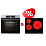 Жиынтық Gorenje кіріктірілетін электр пеші BSA6747A04X + Gorenje электр пісіру беті ECT63ASC 
