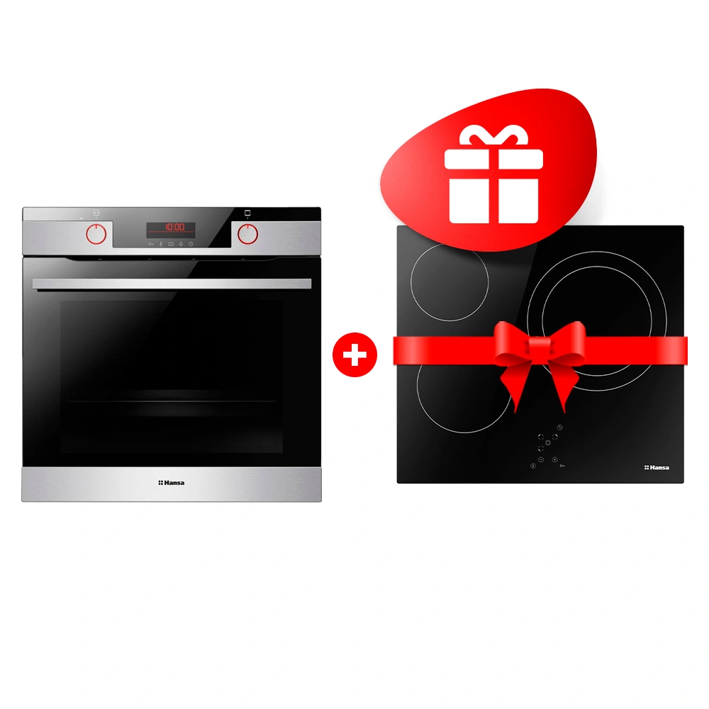 Комплект Встраиваемый духовой шкаф Hansa BOEIS696677 + Электрическая варочная поверхность Hansa BHC66206 