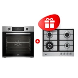 Комплект Встраиваемый духовой шкаф Beko BBIE12300XD + Газовая варочная поверхность Beko HIAW 64225 SX