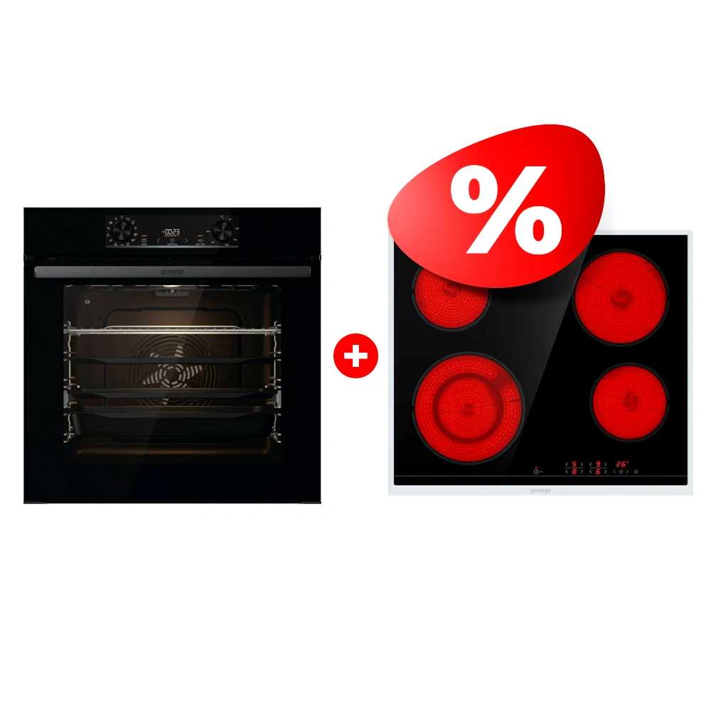 Жиынтық Встраиваемый духовой шкаф Gorenje BPS6737E14BG + Gorenje электр пісіру беті ECT641BX 