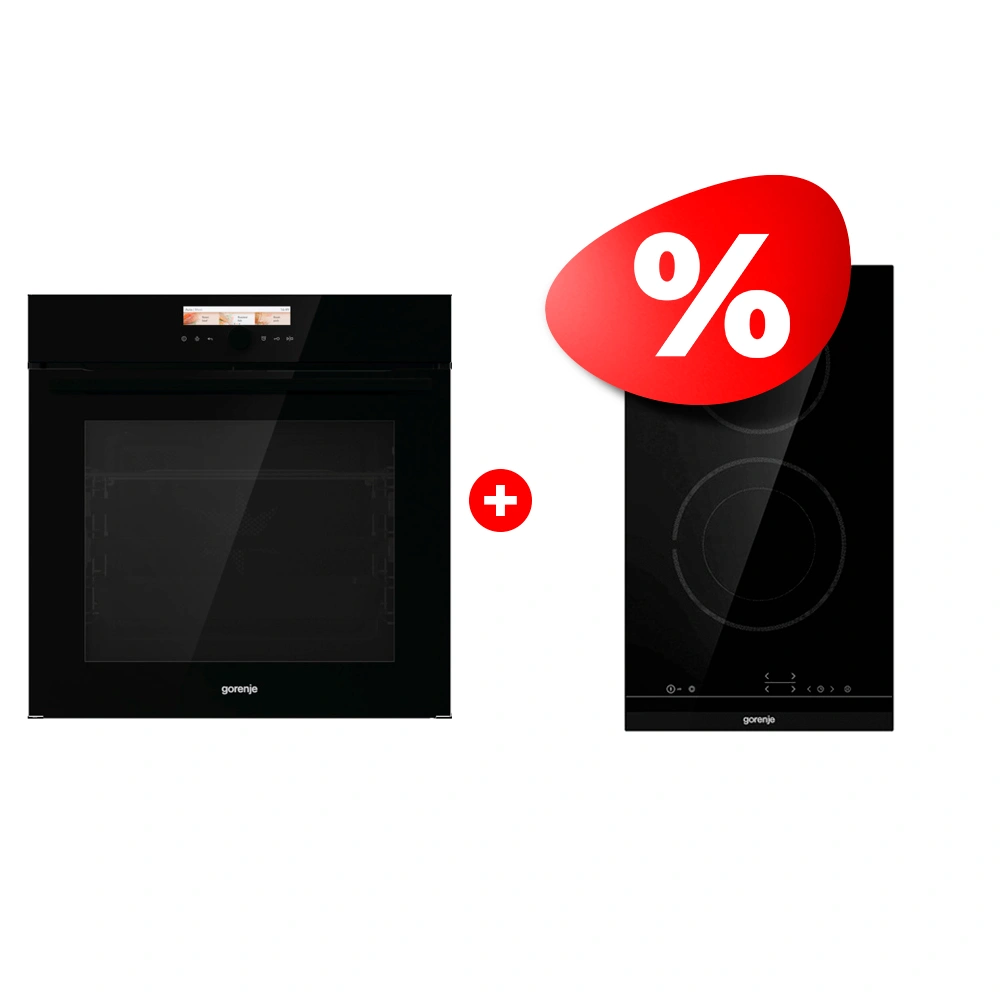 Комплект Встраиваемый духовой шкаф Gorenje BOP798S37BG + Электрическая варочная поверхность Gorenje ECT322BCSC 