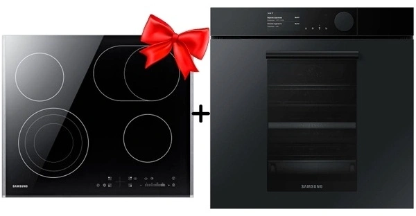 Комплект Встраиваемый духовой шкаф Samsung NV75T9979CD/WT Infinite Line + Электрическая варочная поверхность Samsung NZ64T3536DK/WT 
