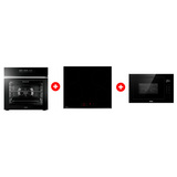 Комплект Встраиваемый духовой шкаф Haier HOQ-F5AAGB + Стеклокерамическая варочная поверхность Haier HHY-C64RVB + Встраиваемая микроволновая печь Haier HMX-BTG259B 