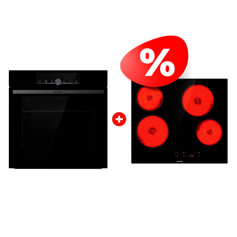 Комплект Встраиваемый духовой шкаф Gorenje BOS6747A01BG + Стеклокерамическая варочная панель Gorenje ECT64BSCE 