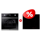 Комплект Встраиваемый духовой шкаф Haier HOD-P08TGBX + Стеклокерамическая варочная поверхность Haier HHY-C64ROVB 