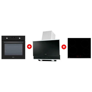 Жиынтық Haier кіріктірілген тұмшапеш HOX-P06HGB + Haier ауа сорғышы HVX-W672GBX + Haier шыны керамикалық плитасы HHY-C64RVB 