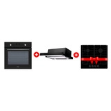 Жиынтық Haier кіріктірілген тұмшапеш HOX-P06HGB + Haier ауа сорғышы HVX-T671B + Haier газ пісіру беті HHX-G64CNB 