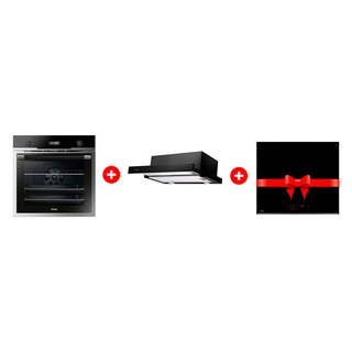 Комплект Встраиваемый духовой шкаф Haier HOD-PM08VGBX + Вытяжка Haier HVX-T671B + Стеклокерамическая варочная поверхность Haier HHY-C64RVB 
