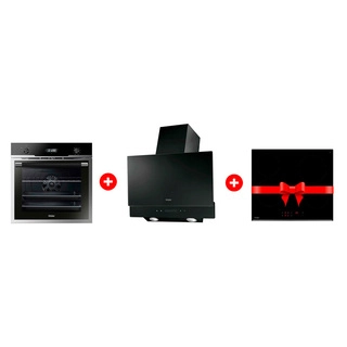 Жиынтық Haier кіріктірілген тұмшапеш HOD-PM08VGBX + Haier ауа сорғышы HVX-W672GB + Haier шыны керамикалық плитасы HHY-C64RVB 